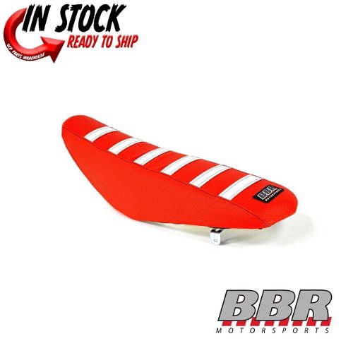 BBR TALL SEAT ASSEMBLY 2019-2023 CRF110F CRF125F RED W/ WHITE RIBS 716-HCF-1142