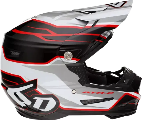 6D HELMETS ATR-2 Phase Helmet MOTOCROSS Large White Red