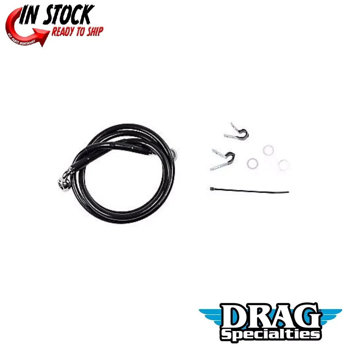 Drag Specialties 1741-2544 Stainless Steel Front Brake Line Kit