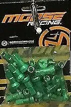 Moose Racing MX1 Motorcycle Anodized 9 Gauage Nipple Set Green 0211-0202