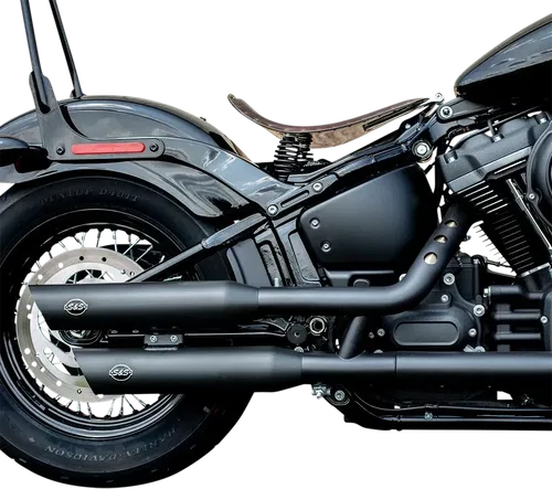 S&amp;S CYCLE Slash Cut Mufflers - 50 State - Black Fits 550-0752B