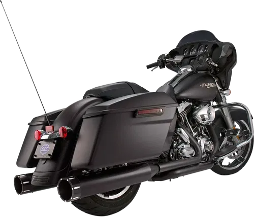S&amp;S CYCLE Fits 4-1/2" MK45 Performance Mufflers - Black With Black Tracer