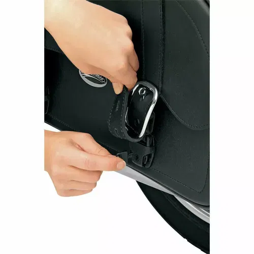 Saddlemen Large Desperado Sissy Bar Bag - Black /Studded - Motorcycle Bag