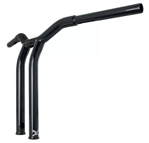 Burly Brand Gloss Black Dominator Bars Raked 14 Rise Internal Wiring Harley Fit