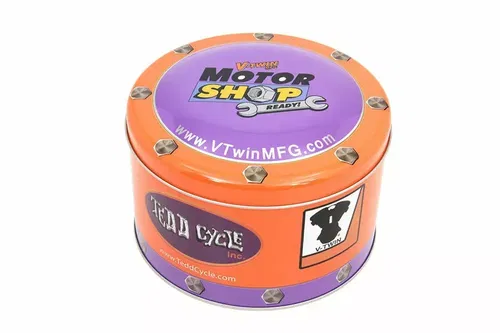 V-Twin Motor Shop Ready Round Can Set for Harley Davidson by V-Twin