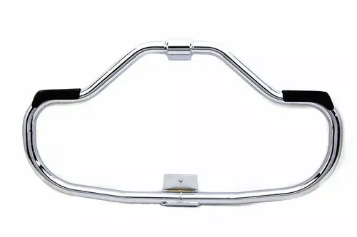 Chrome Front Engine Bar with Footpeg Pads for Harley Davidson by V-Twin