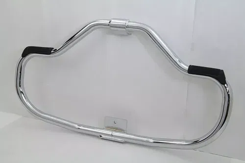 Chrome Front Engine Bar with Footpeg Pads for Harley Davidson by V-Twin
