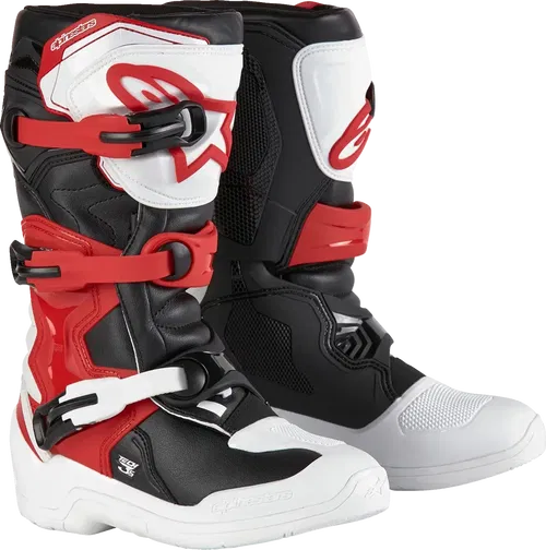 ALPINESTARS Youth Tech3S Boots - White/Black/Red - US Fits 8 2014024-2030-8