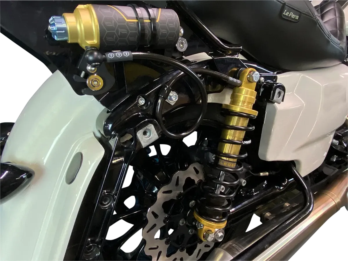 LEGEND SUSPENSION REVO ARC Remote Reservoir Shocks - Fits Standard - Gold - 14"