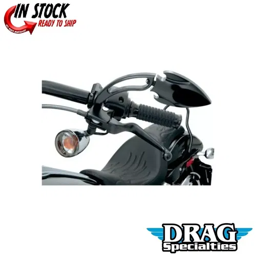 Black Wide Blade Pair of Levers for Harley Davidson Softail Dyna Sportster