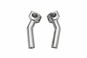 1" Pullback Riser Set Chrome for Harley Davidson by V-Twin