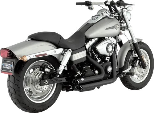VANCE &amp; HINES Shortshots Staggered Exhaust System - Matte Black 47317
