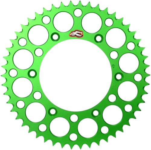 RENTHAL Twinring* Rear Sprocket - 49 Tooth - Green - Fits Kawasaki/Suzuki