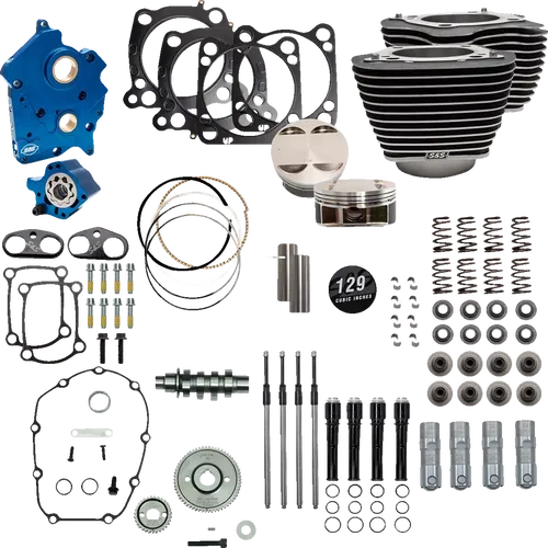 S&amp;S CYCLE 129" Power Package Engine Performance Kit - Gear Drive - Oil