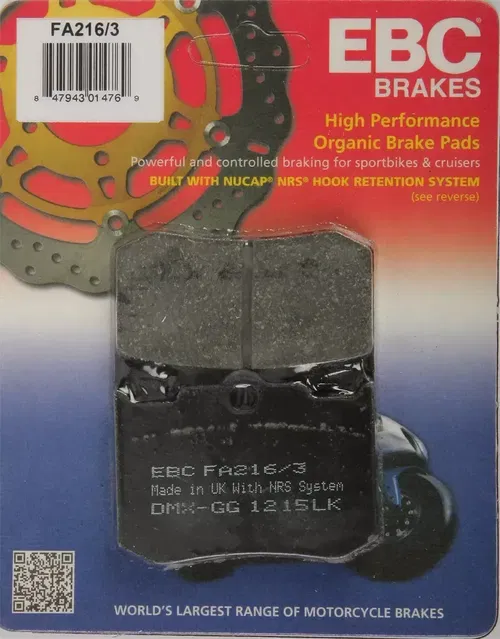 EBC Organic  Brake Pads FA216/3