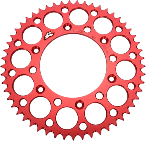 RENTHAL Sprocket - Fits Honda - Red - 53 Tooth 154U-520-53GRRD
