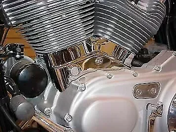 Chrome Left Side Cylinder Base Cover for Harley Davidson by V-Twin