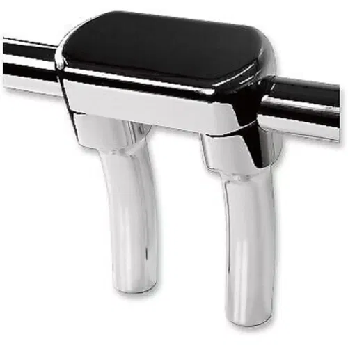 LA CHOPPERS Chrome 5-1/2" Hefty Riser & Top Clamp Kit for 1-1/4" Handlebars