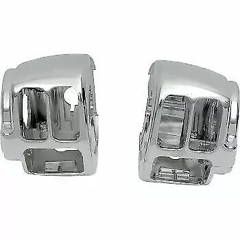 Drag Specialties Chrome Switch Housing Kit for Softail 11-20 Sportster 0616-0147