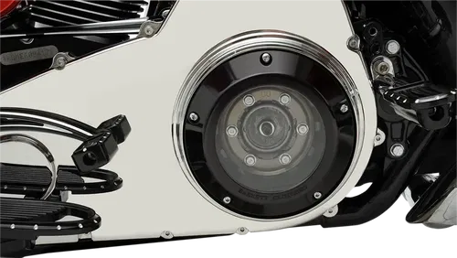 BARNETT Fits Derby Cover - Black/Clear - '07-'18 Big Twin 343-30-44013