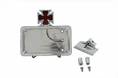 Chrome Horizontal LED Tail Lamp Kit Maltese Style for Harley Davidson by V-Twin