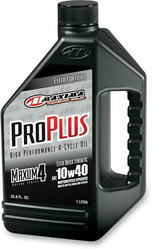 Maxima Racing Oil Pro Plus+ 4T Synthetic 4-Stroke Motor Oil | 10W-40 | 1 Liter
