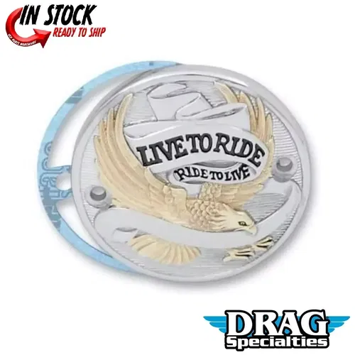 Drag Specialties 0940-0840 Chrome Gold Points Cover Live to Ride Eagle