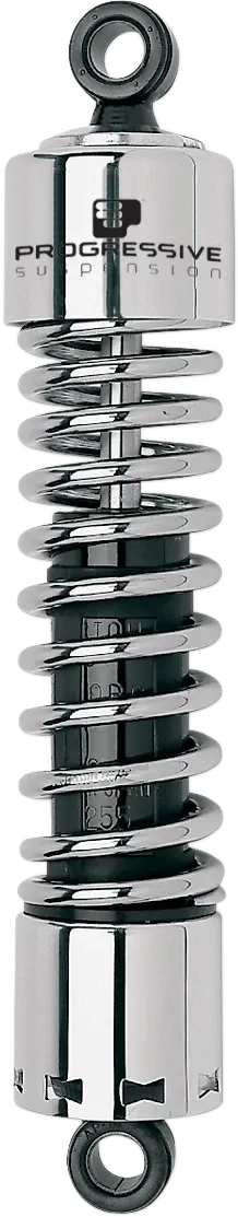 PROGRESSIVE SUSPENSION Fits 412 Series Shock - 12.5" - Heavy Duty - Chrome - FL