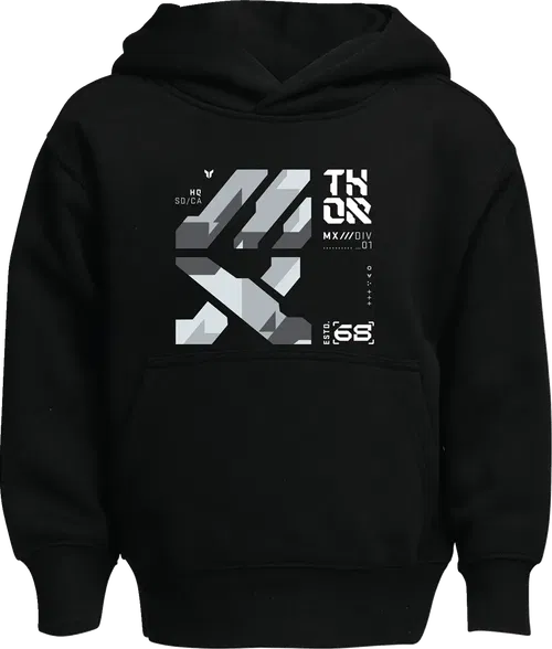 THOR Youth Forge Pullover Hoodie - Black - Large 3052-0708