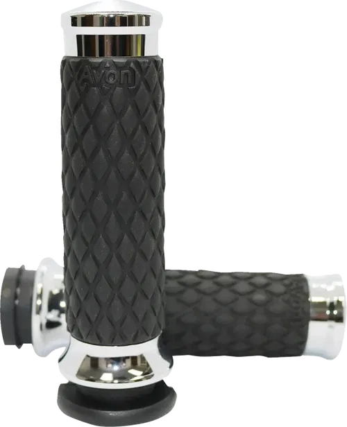AVON GRIPS Diamond Fits Contour Grips - Chrome DIA-60-CH