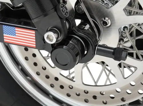 DRAG SPECIALTIES Axle Caps - Rear - Black - Pair 0214-0833