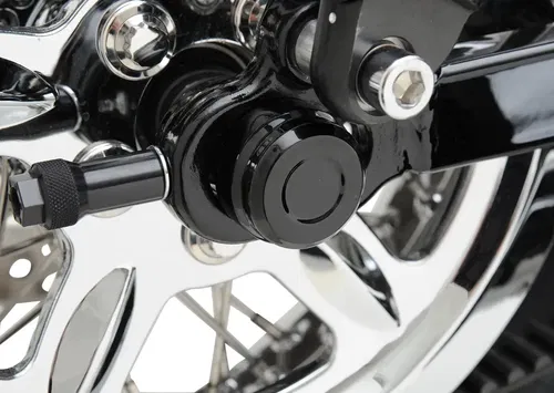 DRAG SPECIALTIES Axle Caps - Rear - Black - Pair 0214-0833