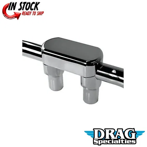 Drag Specialties Chrome 3" Handlebar Riser Top Clamp Kit for 1-1/2" Bars
