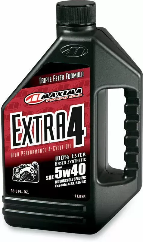 Maxima Racing Oil Extra Full-Synthetic Triple Ester 4-Stroke Motor Oil 5W-40 1 L