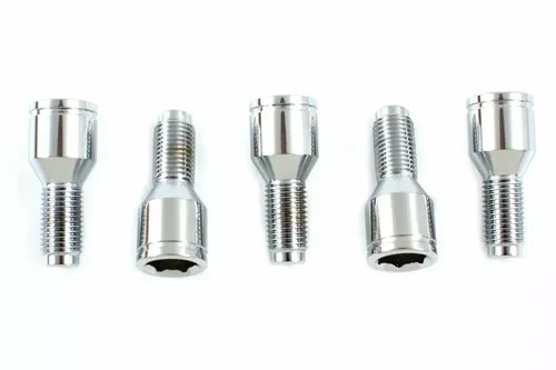 Brake Drum Lug Bolt Set Chrome for Harley Davidson by V-Twin