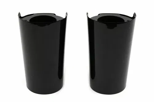 Black Fork Slider Cover Set for Harley Davidson by V-Twin