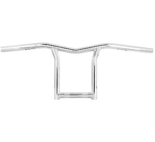 Burly Brand Chrome 10inch Rise The Sid 1inch Handlebars Slotted Harley & Custom