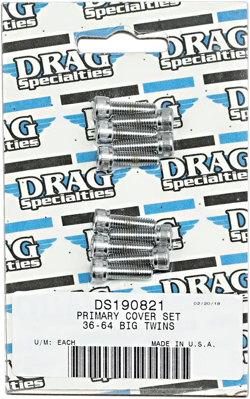 DRAG SPECIALTIES Bolt Kit - Primary Cover Only - Socket-Head/Knurled - Fits