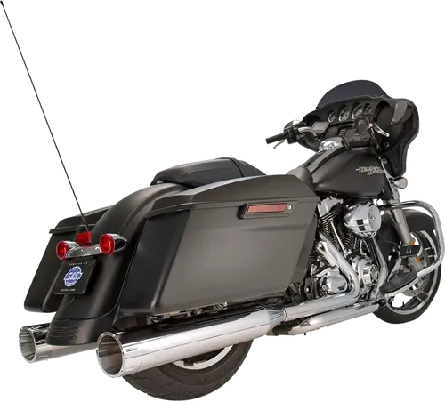 S&amp;S CYCLE Fits 4-1/2" MK45 Performance Mufflers - Chrome With Chrome Tracer