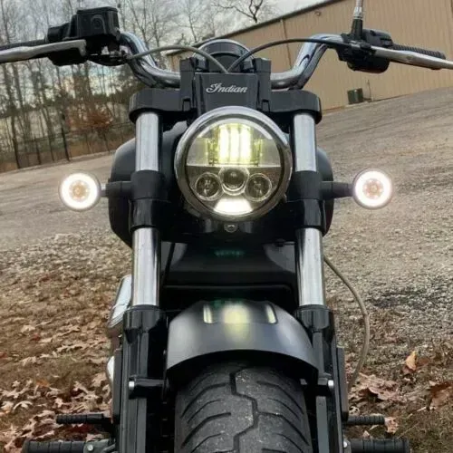 CUSTOM DYNAMICS PROBEAM DYNAMIC RINGZ FRONT LED TURN SIGNALS BLACK SCOUT 15-2023