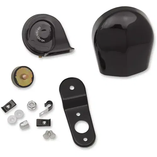 Drag Specialties Black Electric Horn Kit Harley Touring Softail Dyna Sportster