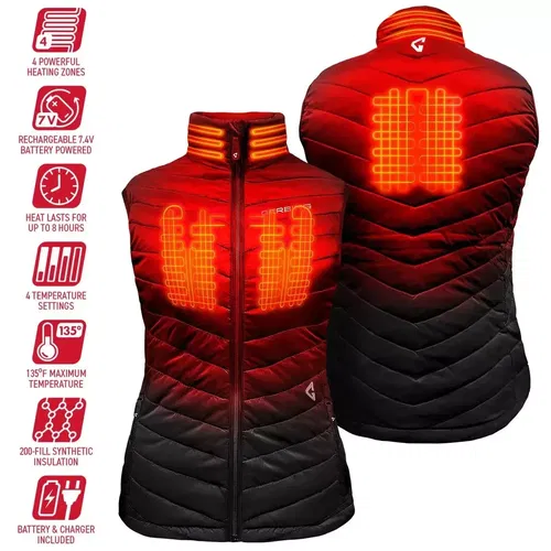 2025 GERBING HEATED CLOTHING WOMEN'S 7V KHIONE PUFFER HEATED VEST 2.0 -PICK SIZE