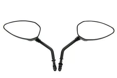Triangle Mirror Set with Round Stems for Harley Davidson by V-Twin