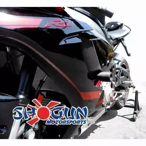 Yamaha 2015-2019 YZF-R1 Shogun Racing Frame Sliders - No Cut Version - Black