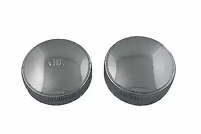Gas Cap and Oil Cap Set Chrome for Harley Davidson by V-Twin