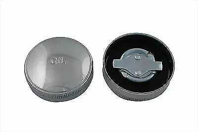 Gas Cap and Oil Cap Set Chrome for Harley Davidson by V-Twin