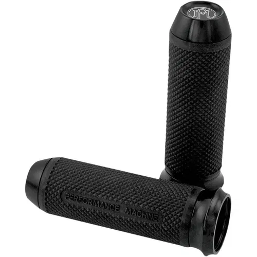 Performance Machine Elite Custom Grips for 1982-2017 Harley Dual-Cable Black