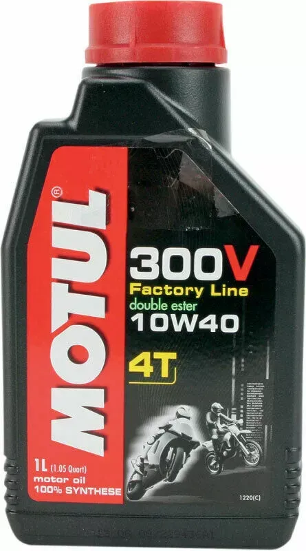 Motul 300V Full-Synthetic 4-Stroke Racing Motor Oil | 10W-40 | 1 Liter | 104118