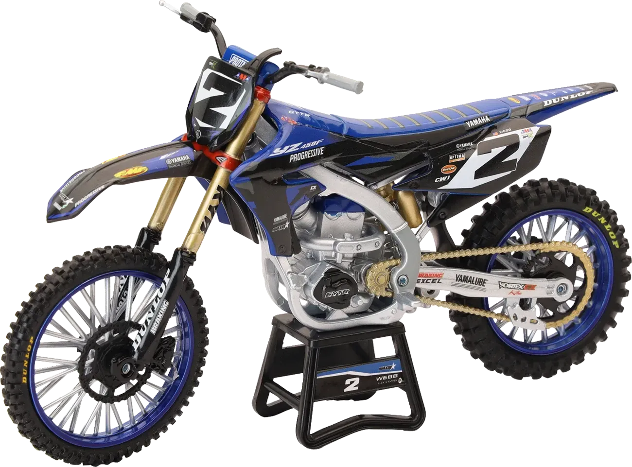 NEW RAY TOYS Fits Yamaha YZ450F Dirt Bike - 1:12 Scale - Cooper Webb #2 58483