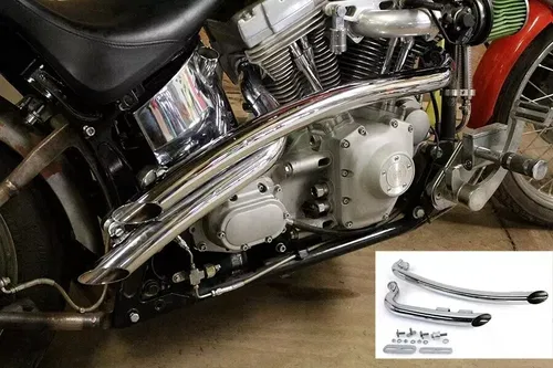 Curved Radius 2 inch Drag Pipe Set Chrome fits Harley Davidson 30-0009